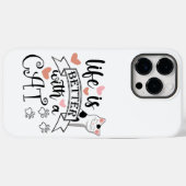 Het leven is beter met een Cat quote slogan Case-Mate iPhone Case (Achterkant (horizontaal))