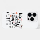 Het leven is beter met een Cat quote slogan Case-Mate iPhone Case (Achterkant (horizontaal))