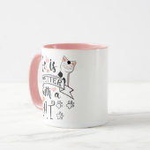 Het leven is beter met een Cat quote slogan Mok (Voorkant links)
