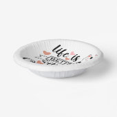 Het leven is beter met een Cat quote slogan Papieren Kommen (Gebogen)