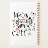 Het leven is beter met een Cat quote slogan Planner (Achterkant)