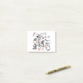 Het leven is beter met een Cat quote slogan Post-it® Notes (Op bureau)