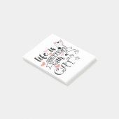 Het leven is beter met een Cat quote slogan Post-it® Notes (Schuin)
