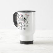 Het leven is beter met een Cat quote slogan Reisbeker (Voorkant links)