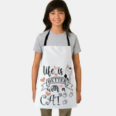 Het leven is beter met een Cat quote slogan Schort (Insitu)