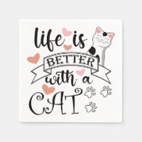 Het leven is beter met een Cat quote slogan