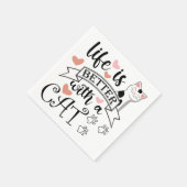Het leven is beter met een Cat quote slogan Servet (Hoek)