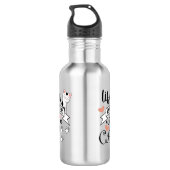 Het leven is beter met een Cat quote slogan Waterfles (Achterkant)