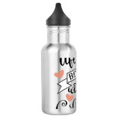 Het leven is beter met een Cat quote slogan Waterfles (Links)
