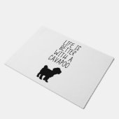 Het leven is beter met een Cavapoo Deurmat (Schuin)