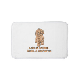 Het leven is beter met een Cavapoo - Grappige hond Badmat