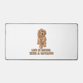 Het leven is beter met een Cavapoo - Grappige hond Bureaumat (Voorkant)