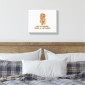 Het leven is beter met een Cavapoo - Grappige hond Canvas Afdruk (Insitu (Slaapkamer))