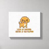 Het leven is beter met een Cavapoo - grappige hond Canvas Afdruk (Voorkant)