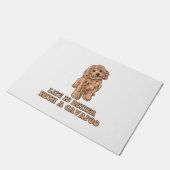 Het leven is beter met een Cavapoo - Grappige hond Deurmat (Schuin)