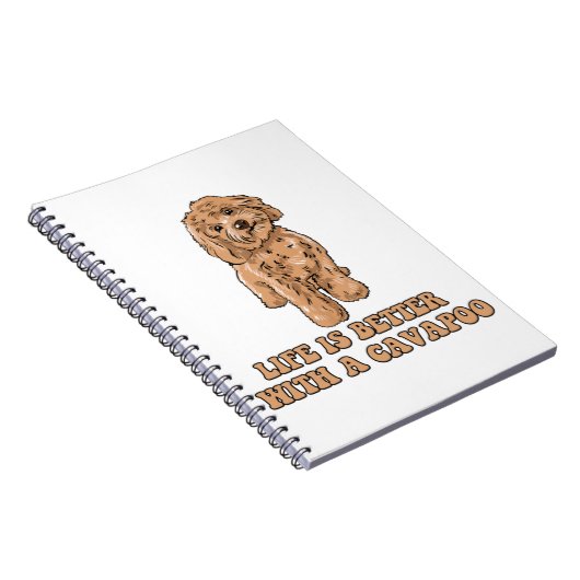 Het leven is beter met een Cavapoo - Grappige hond Notitieboek (Rechterzijde)