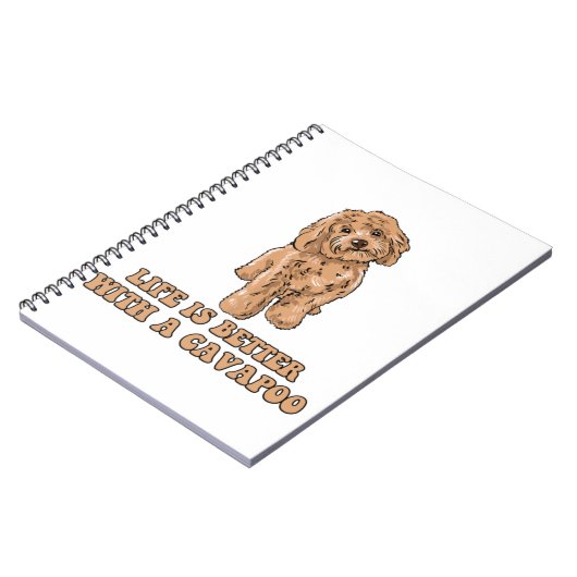 Het leven is beter met een Cavapoo - Grappige hond Notitieboek (Linkerzijde)