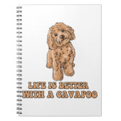 Het leven is beter met een Cavapoo - Grappige hond Notitieboek (Voorkant)