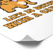 Het leven is beter met een Cavapoo - grappige hond Poster (Hoek)