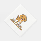 Het leven is beter met een Cavapoo - grappige hond Servet (Hoek)