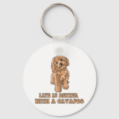 Het leven is beter met een Cavapoo - Grappige hond Sleutelhanger (Voorkant)
