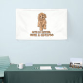 Het leven is beter met een Cavapoo - Grappige hond Spandoek (Beurs)