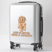 Het leven is beter met een Cavapoo - Grappige hond Sticker (Koffer)