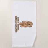 Het leven is beter met een Cavapoo - Grappige hond Strandlaken (Voorkant)
