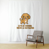 Het leven is beter met een Cavapoo - grappige hond Wandkleed (In situ)