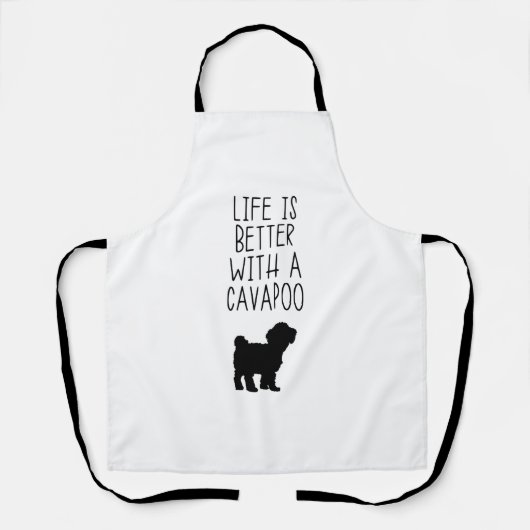 Het leven is beter met een Cavapoo Schort (Voorkant)