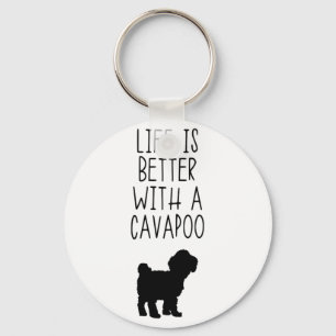Het leven is beter met een Cavapoo Sleutelhanger