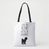 Het leven is beter met een Cavapoo Tote Bag (Voorkant)