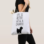Het leven is beter met een Cavapoo Tote Bag (Dichtbij)