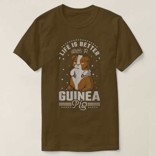 Het leven is beter met een cavia 910 t-shirt (Design voorkant)
