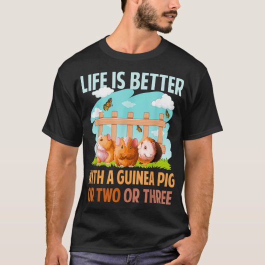 Het leven is beter met een cavia-kruiper-causrover t-shirt (Voorkant)