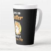 Het leven is beter met een cavia latte mok (Rechterhoek)