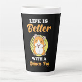 Het leven is beter met een cavia latte mok (Voorkant)