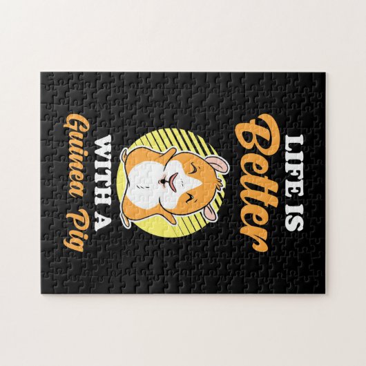 Het leven is beter met een cavia legpuzzel (Horizontaal)