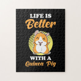 Het leven is beter met een cavia legpuzzel