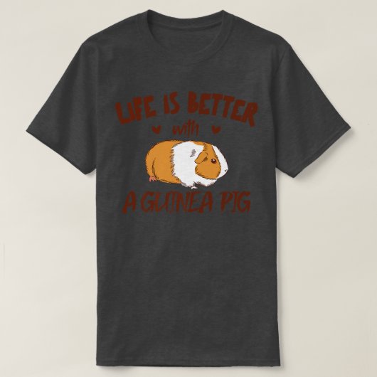 Het leven is beter met een cavia-mam mama. t-shirt (Design voorkant)