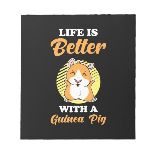 Het leven is beter met een cavia notitieblok (Voorkant)