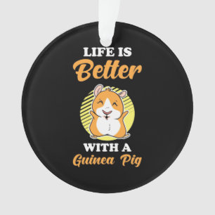 Het leven is beter met een cavia ornament
