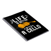 Het leven is beter met een Cello Notitieboek (Rechterzijde)