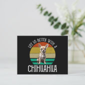Het leven is beter met een Chihuahua Briefkaart (Staand voorkant)