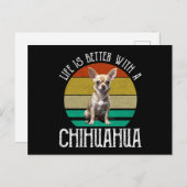 Het leven is beter met een Chihuahua Briefkaart (Voorkant / Achterkant)