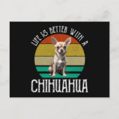 Het leven is beter met een Chihuahua Briefkaart (Voorkant)