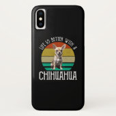 Het leven is beter met een Chihuahua Case-Mate iPhone Case (Achterkant)