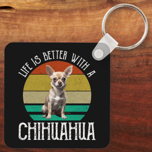 Het leven is beter met een Chihuahua Sleutelhanger (Achterkant)