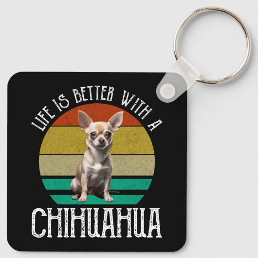 Het leven is beter met een Chihuahua Sleutelhanger (Achterkant)