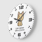Het leven is beter met een chorkie grote klok (Hoek)
